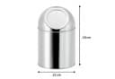 BURI Tischabfalleimer Edelstahl 1L Push-Deckel Bild 4