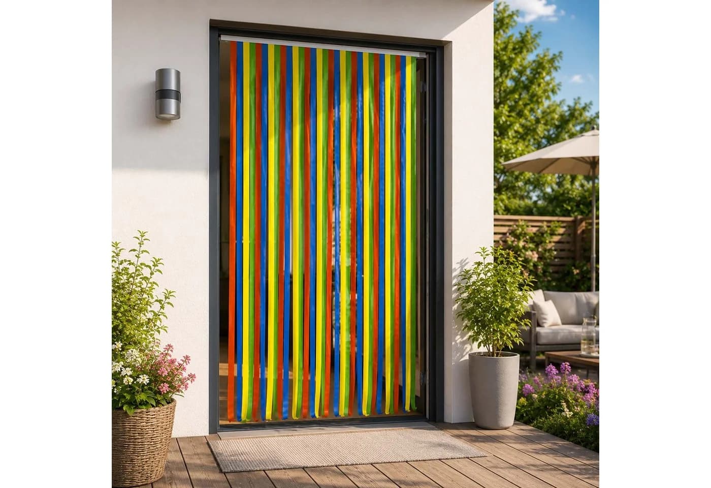 BURI Tür-Streifenvorhang Insektenschutz Bunt 90x200cm - Bild 4