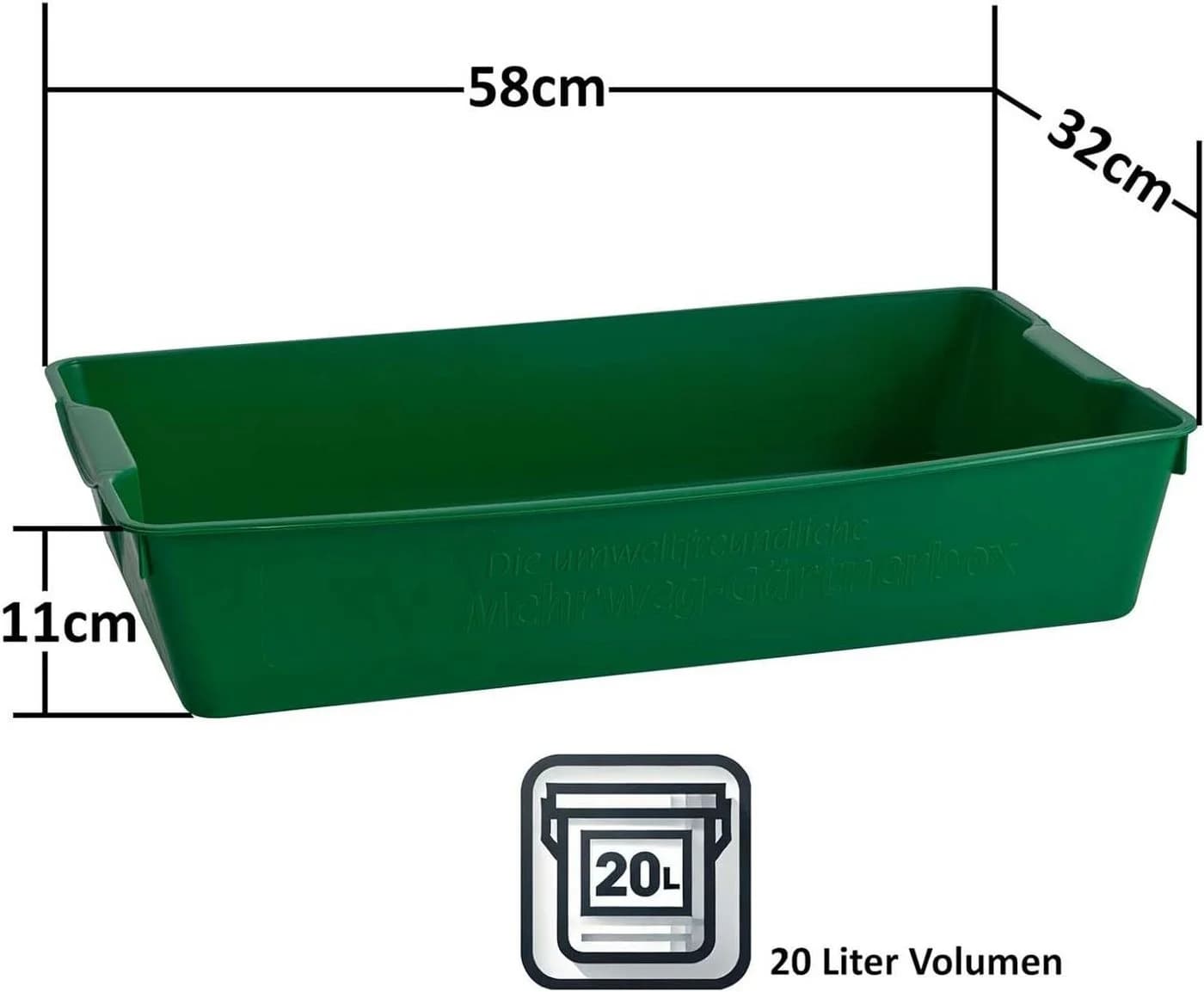 BURI Pflanzschale Gärtnerbox Profi Pflanzwanne Grün - Bild 3