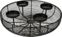 BURI Adventsleuchter Metall-Adventskranz Ø36cm mit Metallschale Bild 1