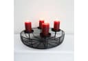 BURI Adventsleuchter Metall-Adventskranz Ø36cm mit Metallschale Bild 2