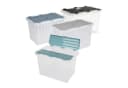 Jelenia Plast Aufbewahrungsbox Wellenbox transparent mit Klappdeckel 88L Bild 2