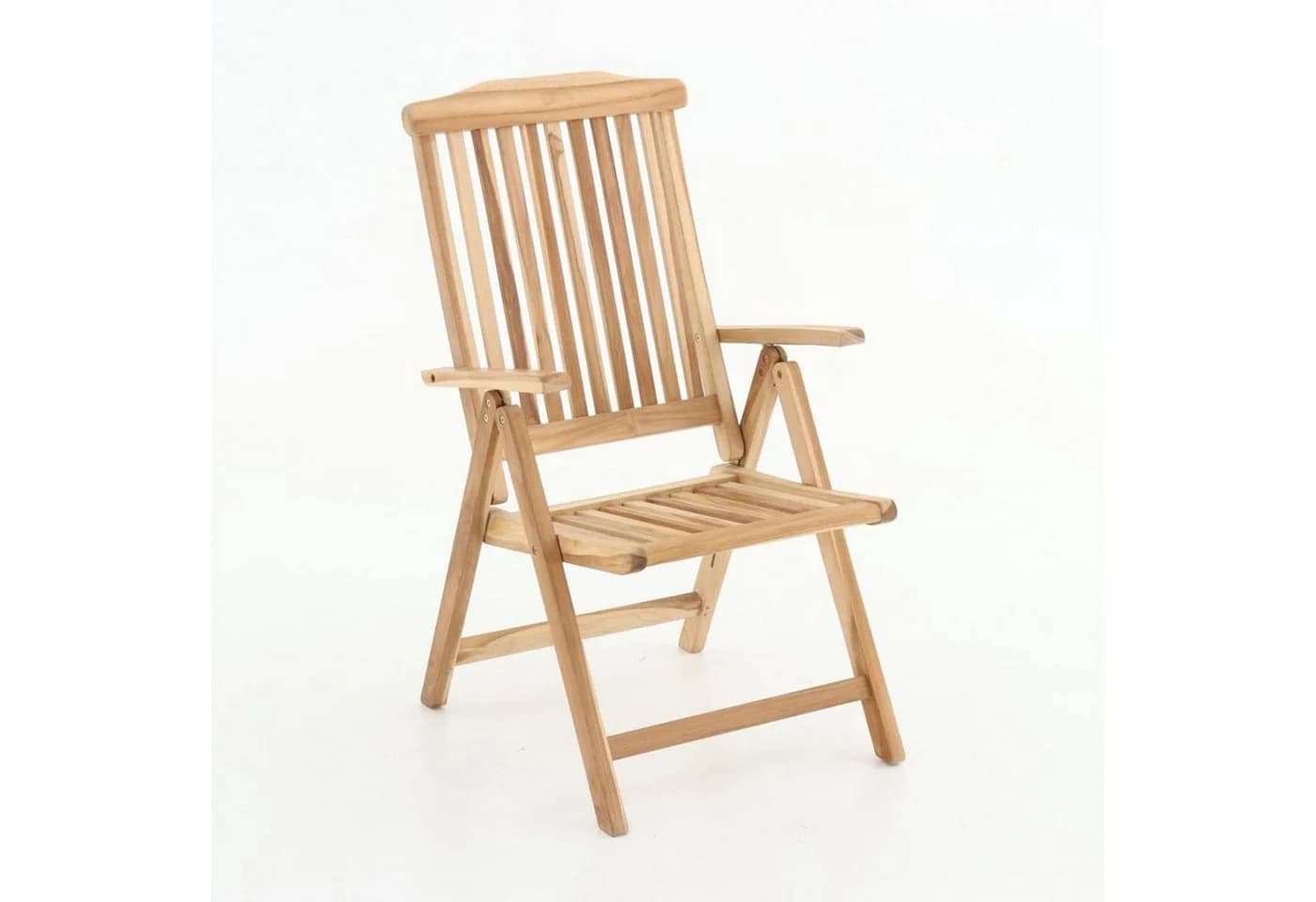 BURI Klappstuhl Teak mit Armlehnen Gartenstuhl