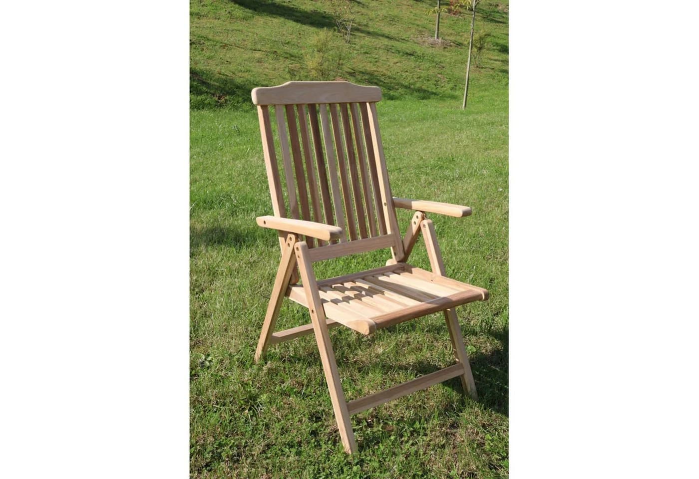 BURI Klappstuhl Teak mit Armlehnen Gartenstuhl - Bild 2