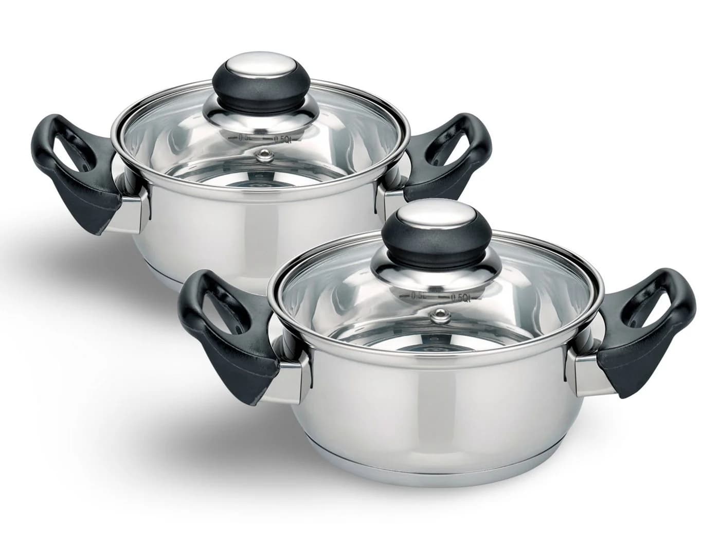 BURI Topf-Set 2x Edelstahl Kochtopf 14cm Turin - Bild 2