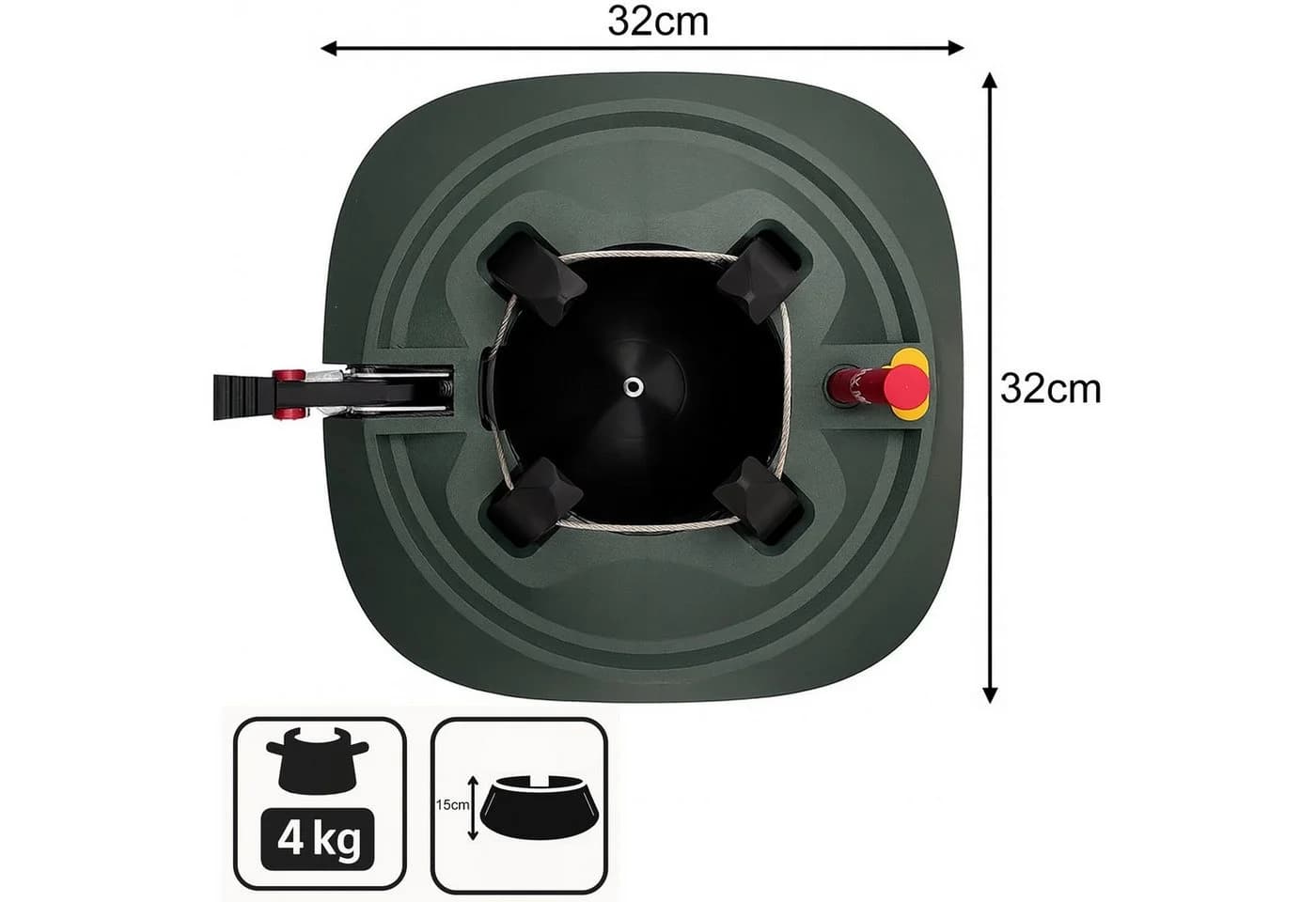 BURI Weihnachtsbaumständer mit Fußpedal & 3,2L Wassertank - Bild 4