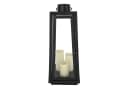 BURI LED Laterne 3 LEDs Timer 60cm Schwarz Metall Kerzenhalter Windlichter Bild 5