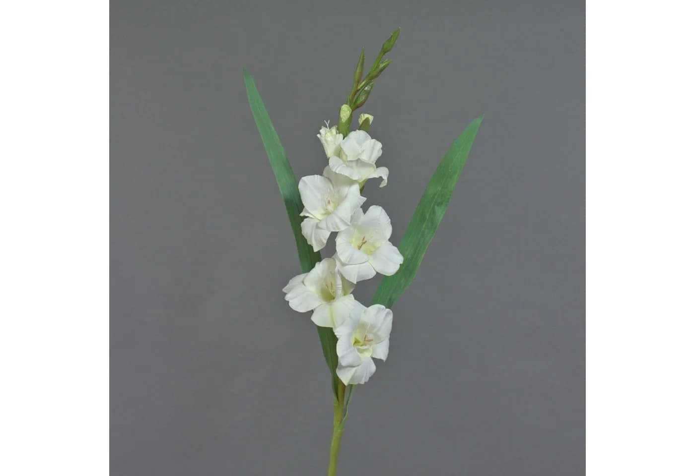artplants Kunstblume Gladiole ELEA Weiß 80 cm