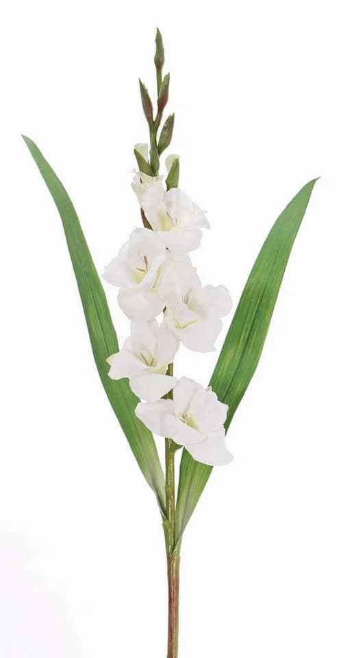 artplants Kunstblume Gladiole ELEA Weiß 80 cm - Bild 2