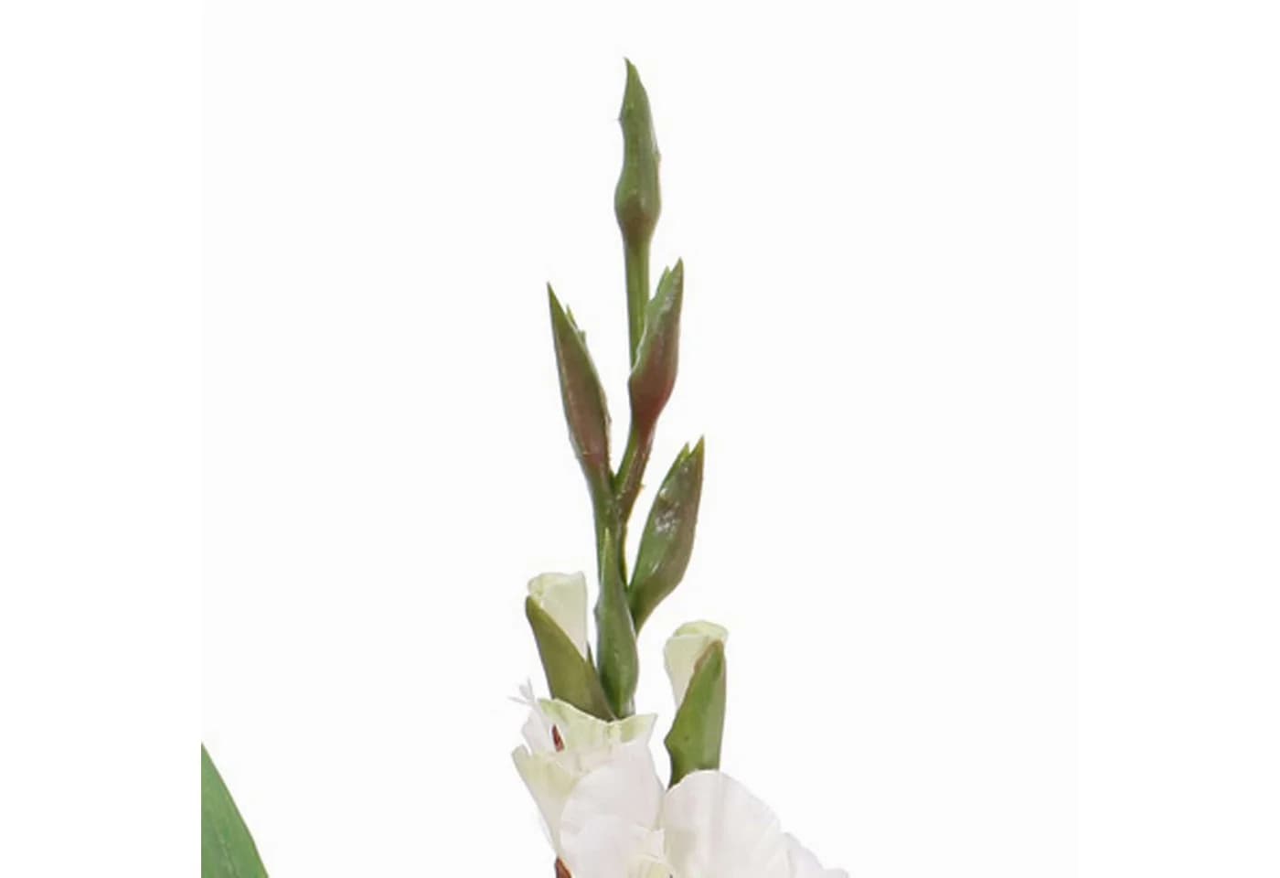 artplants Kunstblume Gladiole ELEA Weiß 80 cm - Bild 3