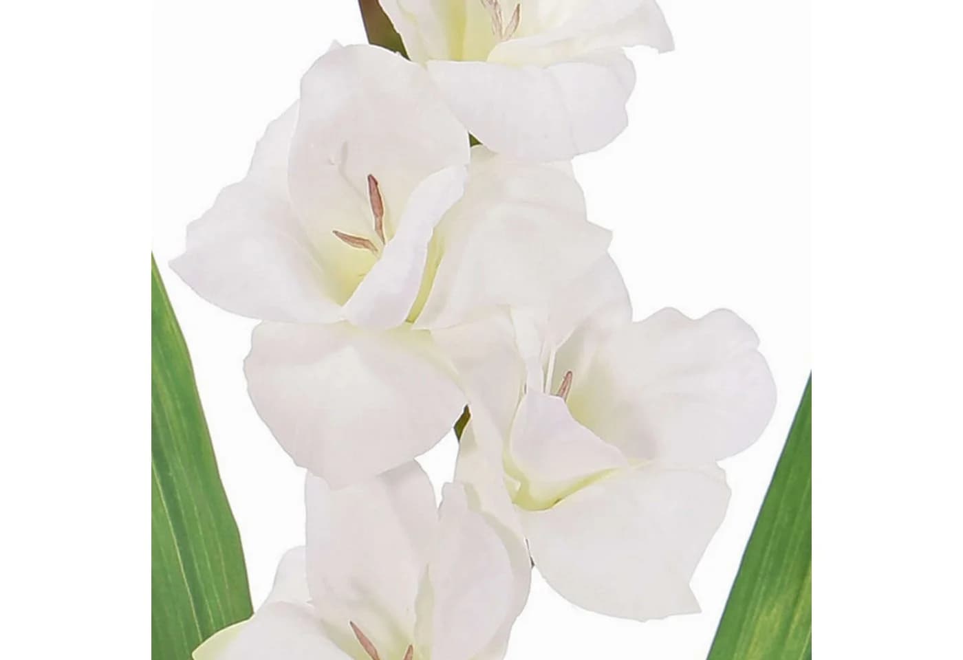 artplants Kunstblume Gladiole ELEA Weiß 80 cm - Bild 5