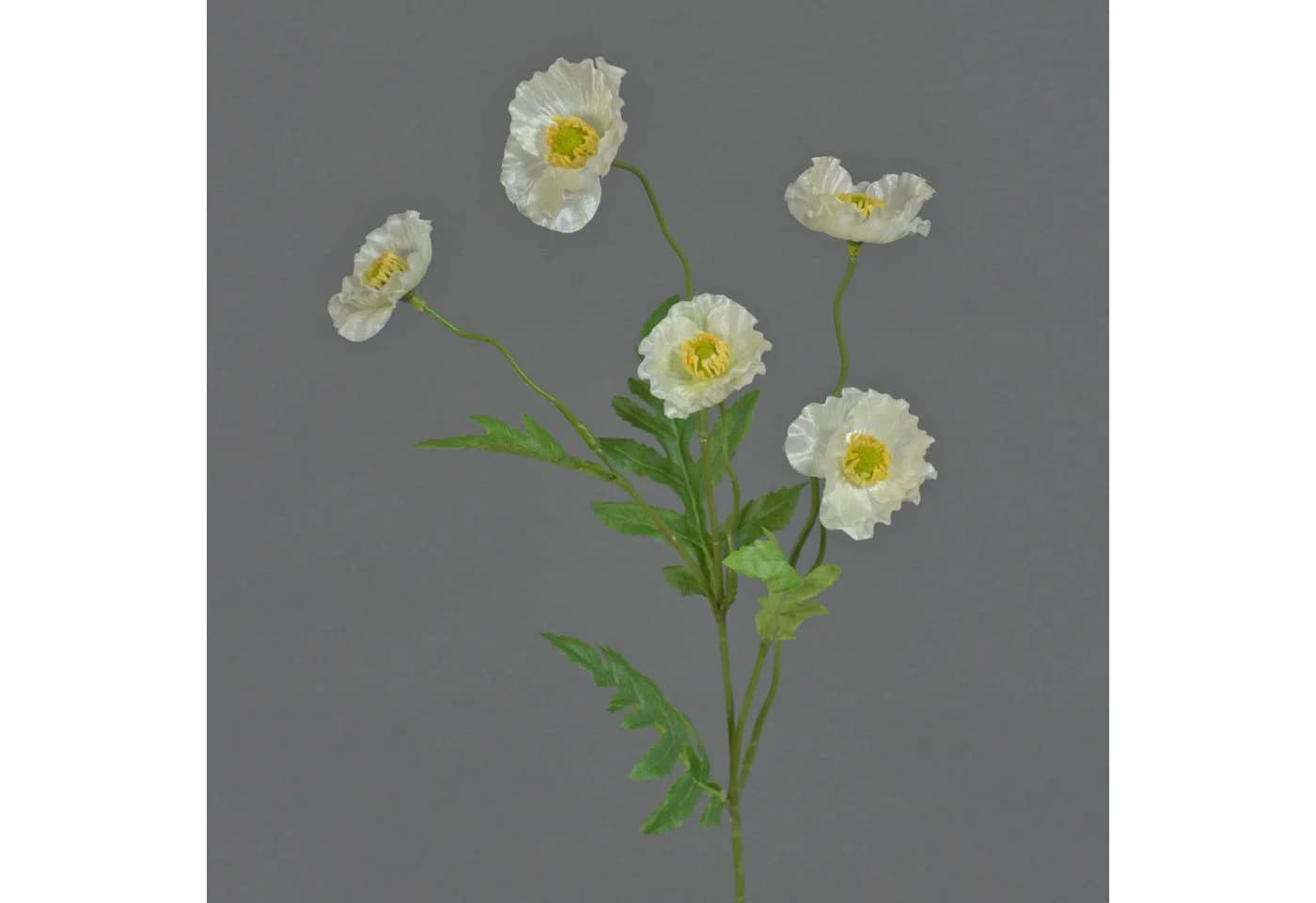 Kunstzweig Kunstblume Mohnblume Keira, Weiß, artplants - Bild 2