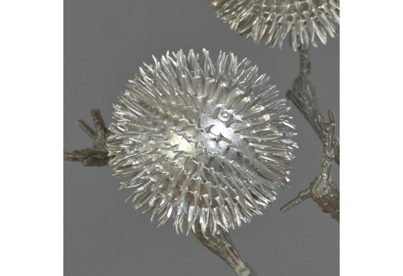 artplants Kunstzweig Edeldistel Silber 100cm