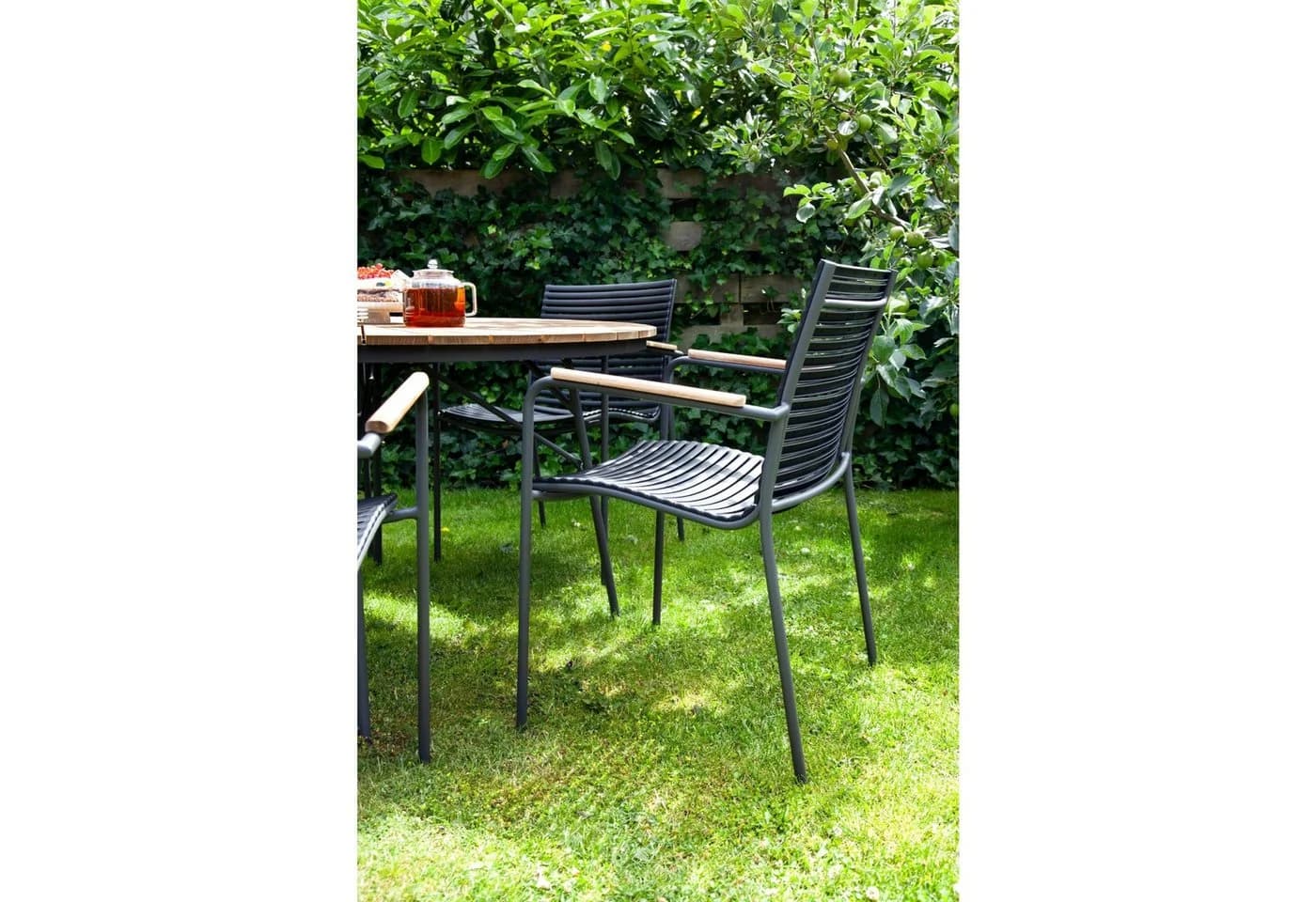 Cinas Gartenstuhl Mood Classic 6er-Set Aluminium Stapelbar Schwarz - Bild 3