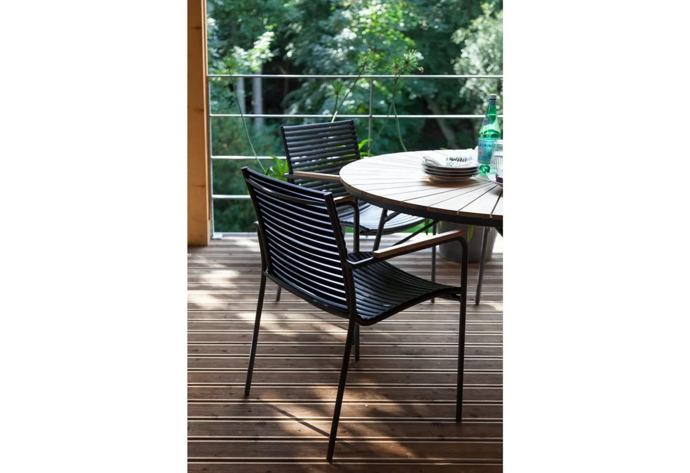 Cinas Gartenstuhl Mood Classic 6er-Set Aluminium Stapelbar Schwarz - Bild 4