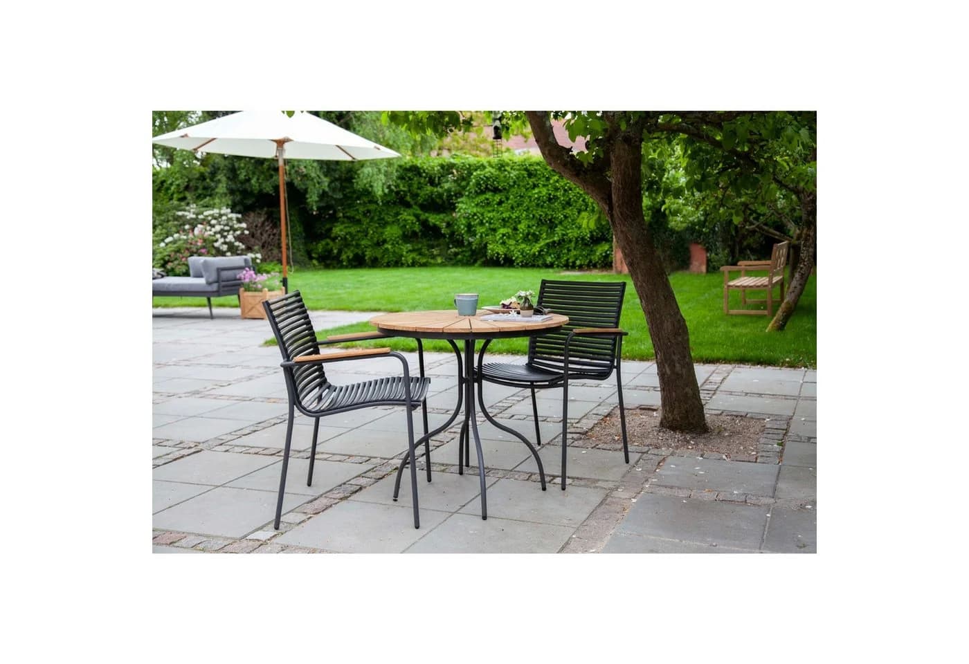 Cinas Gartenstuhl Mood Classic 6er-Set Aluminium Stapelbar Schwarz - Bild 5