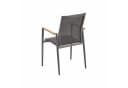 Liadomo Gartenstuhl Mannoli Stapelbar Aluminium Teak Grau Bild 5