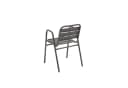 Liadomo Gartenstuhl Lesina Anthrazit Aluminium Stapelbar Bild 3