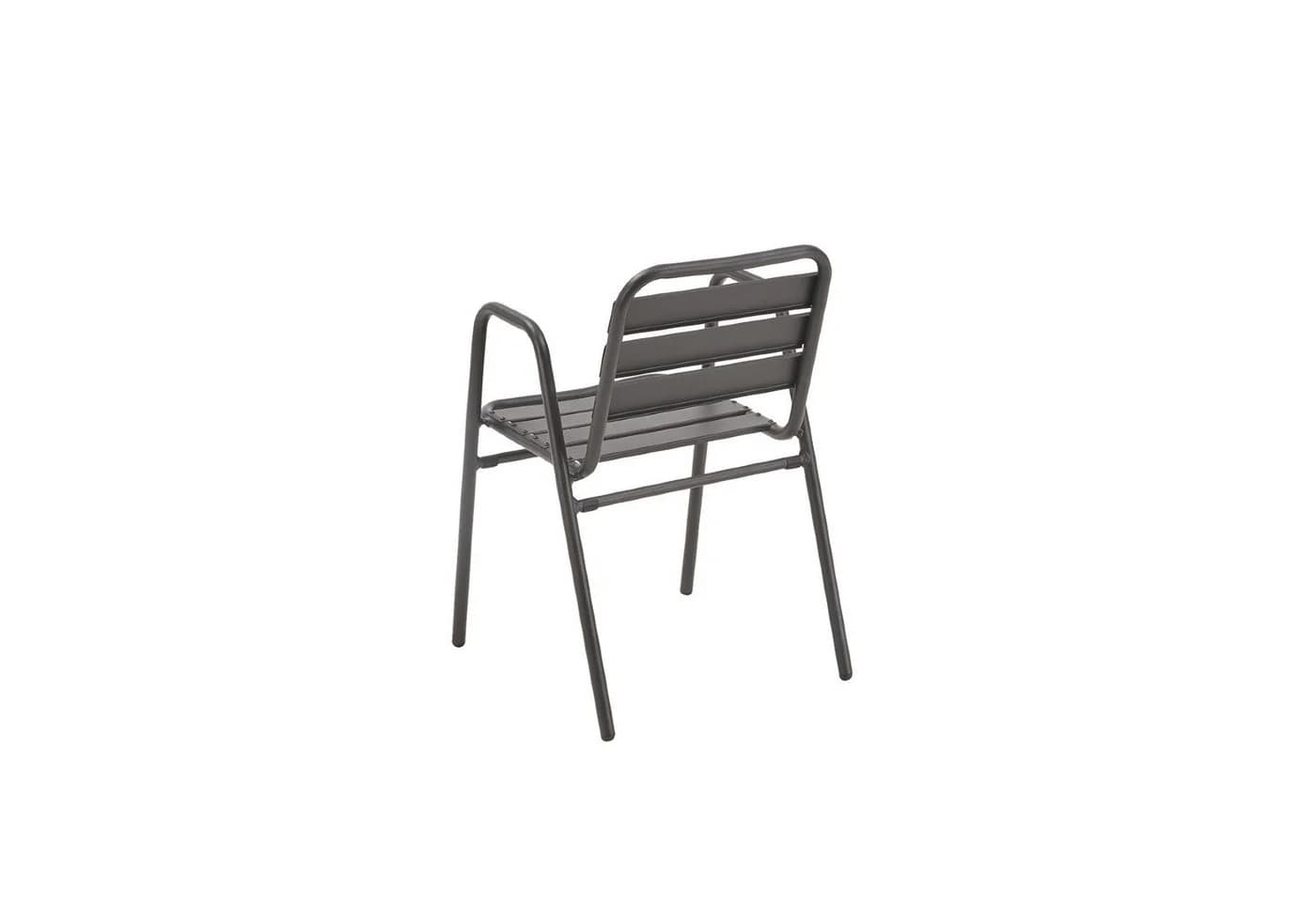 Liadomo Gartenstuhl Lesina Anthrazit Aluminium Stapelbar - Bild 3