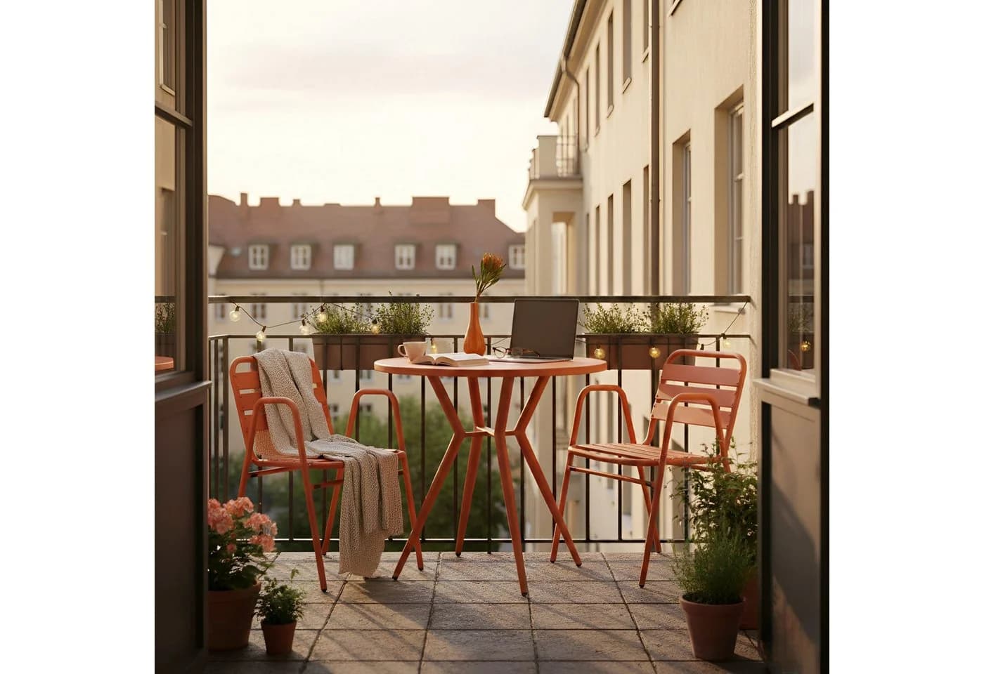 Liadomo Gartentisch Lesina Orange Aluminium - Bild 5