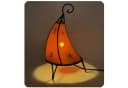 SIMANDRA Stehlampe Tissir Sonne 36 cm Marokkanische Lederlampe Orange Bild 1