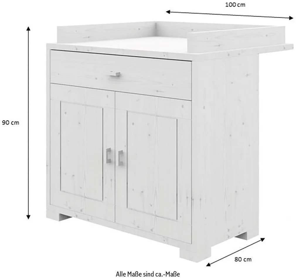 Wohnglücklich Wickelkommode Vita Massivholz braun - Bild 4