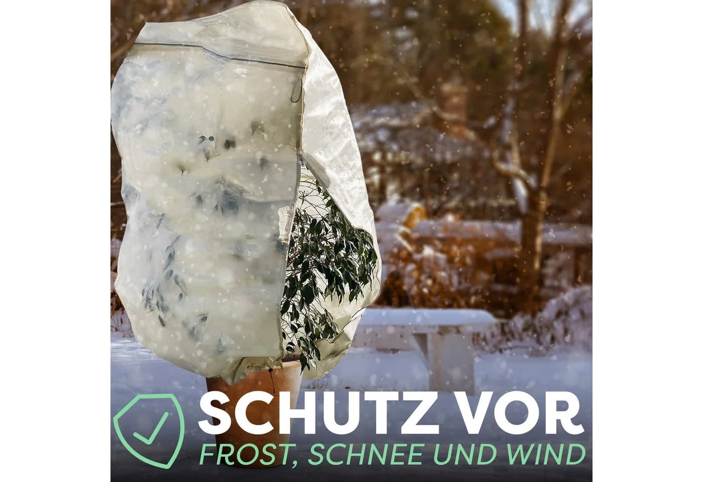 Praknu Pflanzkübel Winterschutz für Pflanzen XXL 180 x 120 cm Dickes Material für Palmen