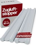 Praknu Zugluftstopper 2-tlg. Weiß - Zuschneidbar & Einfach Montierbar Bild 2