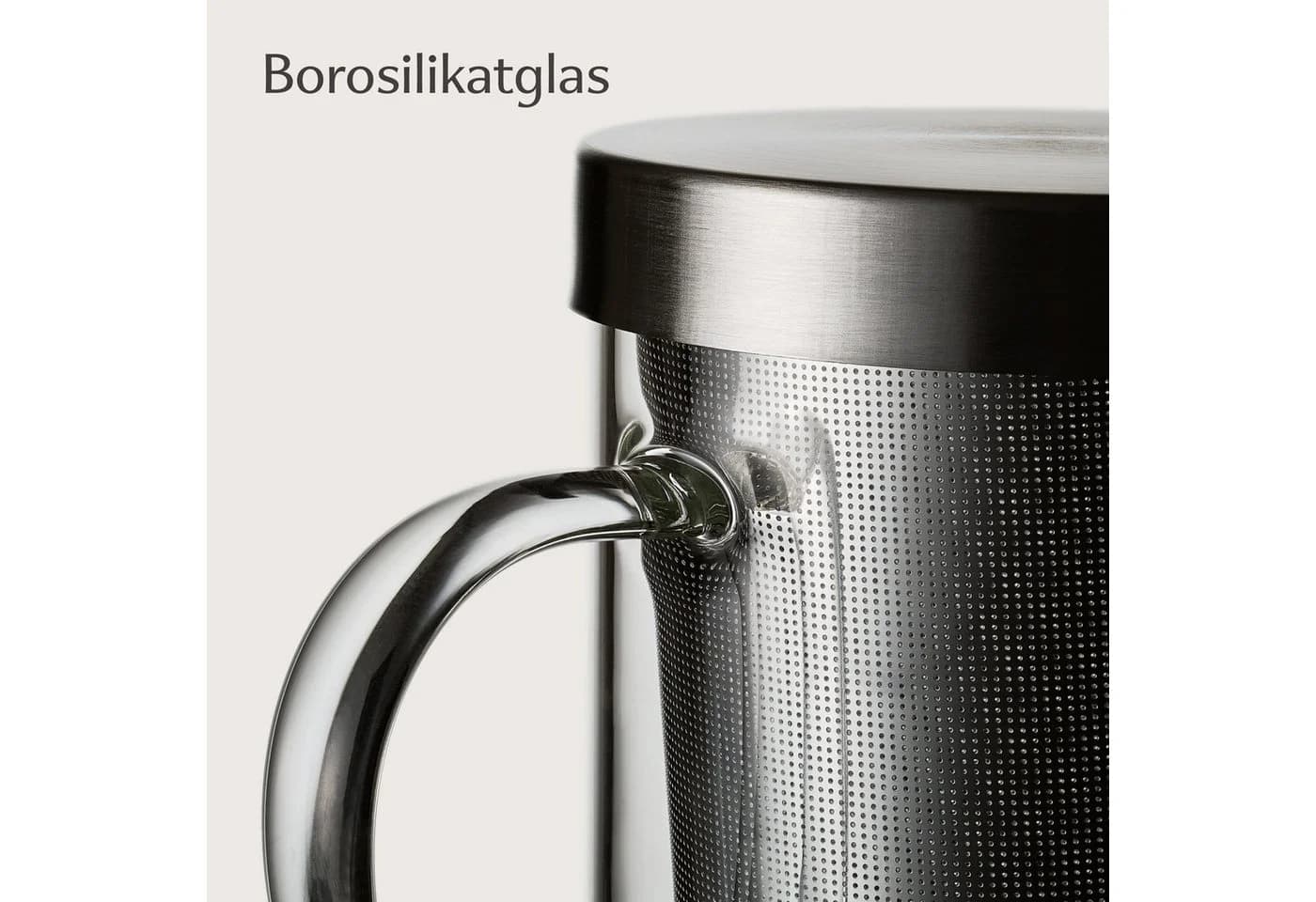 Cosumy Teeglas mit Sieb & Untersetzer Transparent - Bild 4