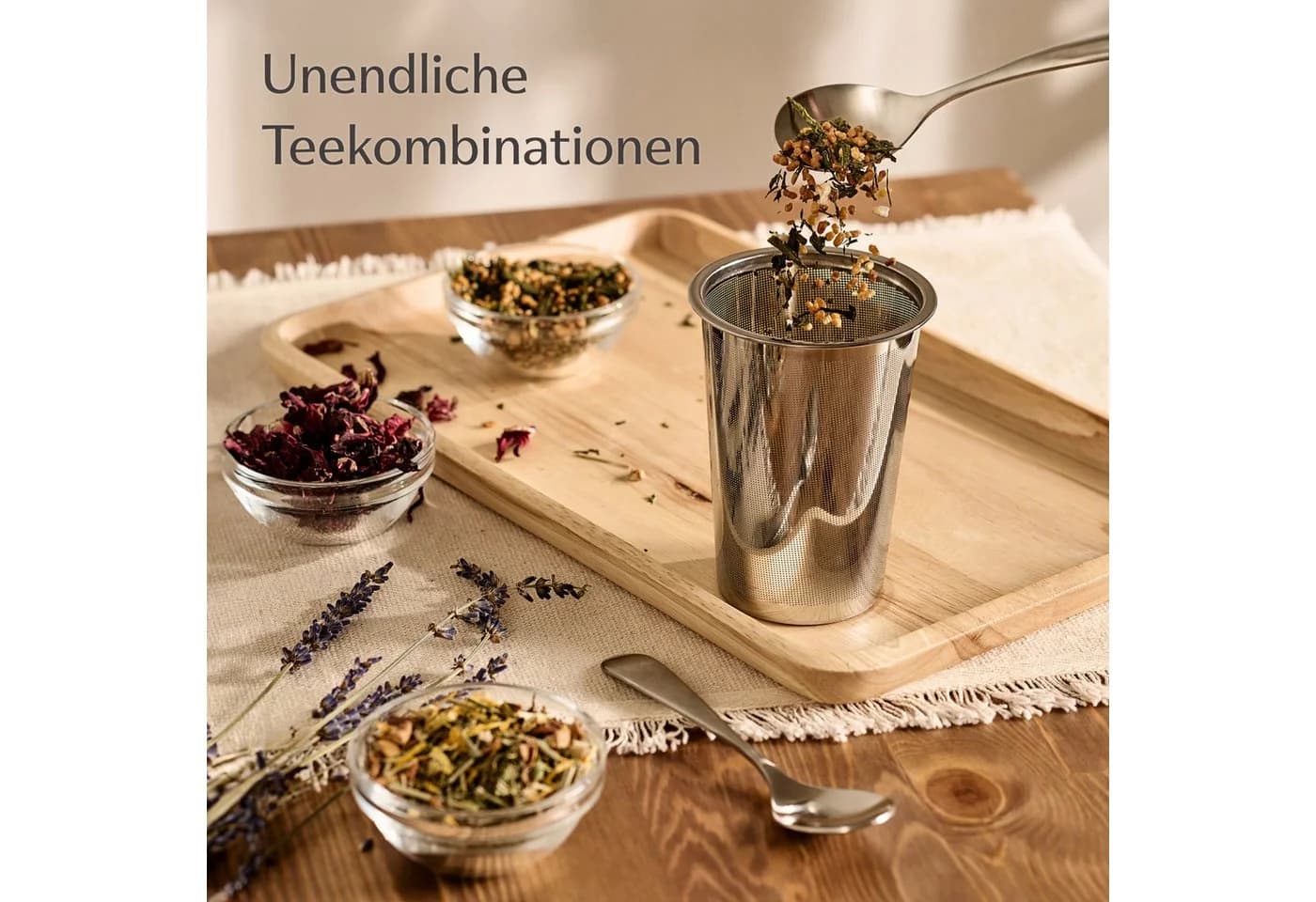Cosumy Teeglas mit Sieb & Untersetzer Transparent - Bild 5