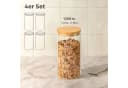 Praknu Vorratsglas-Set 4-tlg. Glas mit Bambusdeckel transparent Bild 1