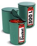 Praknu Gartenabfallsack 300L 3er Set mit Deckel Grün PP Bild 2