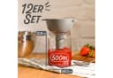 Praknu Einmachglas Set 12-tlg. 500ml Rot Karomuster mit Deckel Bild 3