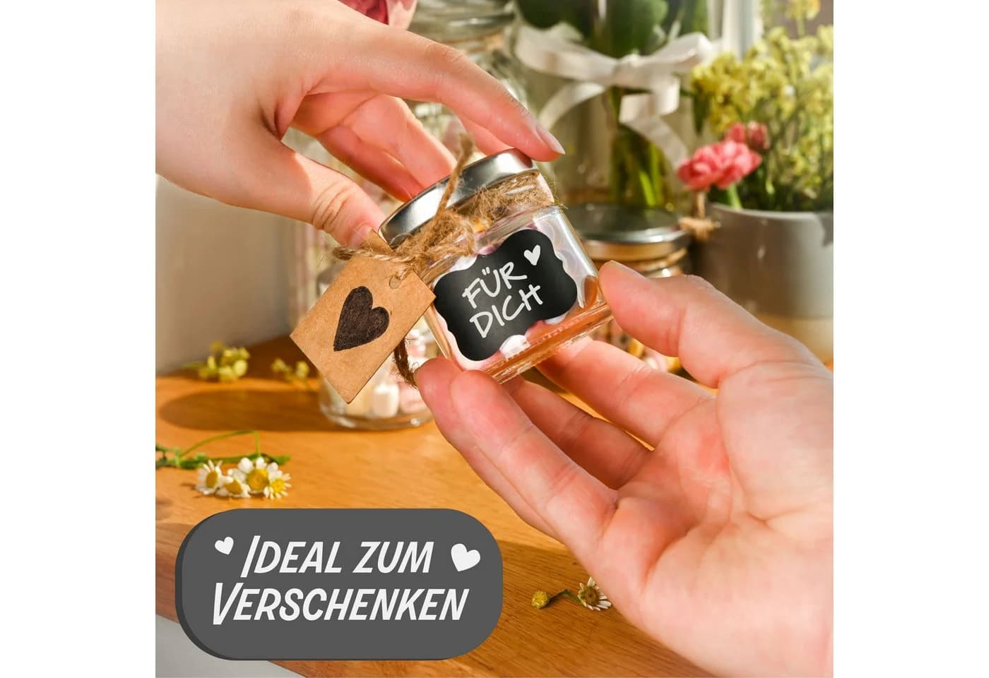 Praknu Einmachglas Set 24x 50ml mit Deckel & Etiketten - Bild 4