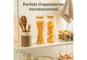Praknu Vorratsdose 2er Set Glas Bambusdeckel Transparent Bild 4