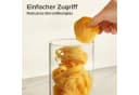 Praknu Vorratsdose 2er Set Glas Bambusdeckel Transparent Bild 5
