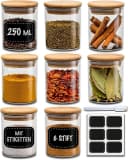Praknu Vorratsglas 8er Set 250ml Glas Holzdeckel Luftdicht Bild 2