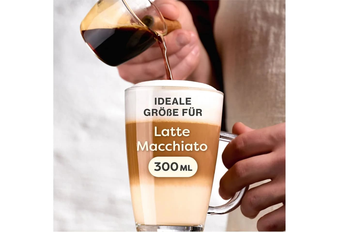 Cosumy Latte Macchiato Gläser Set 6-tlg. mit Henkel & Löffel Glas Transparent - Bild 4