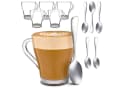 Cosumy Cappuccino Gläser Set 6-tlg. mit Henkel & Löffel, 250ml, Glas Bild 2