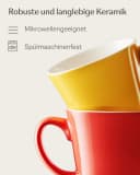 Cosumy Espressotassen Set 6-tlg. mit Untertassen Keramik 70ml Bunt Bild 4