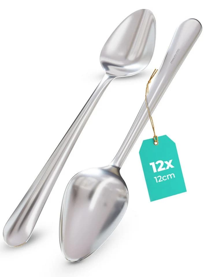 Praknu Espressolöffel 12er Set Edelstahl Silber - Bild 2