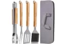 Praknu Grillbesteck-Set 4-tlg. Edelstahl Holzgriffe Tragetasche Bild 2