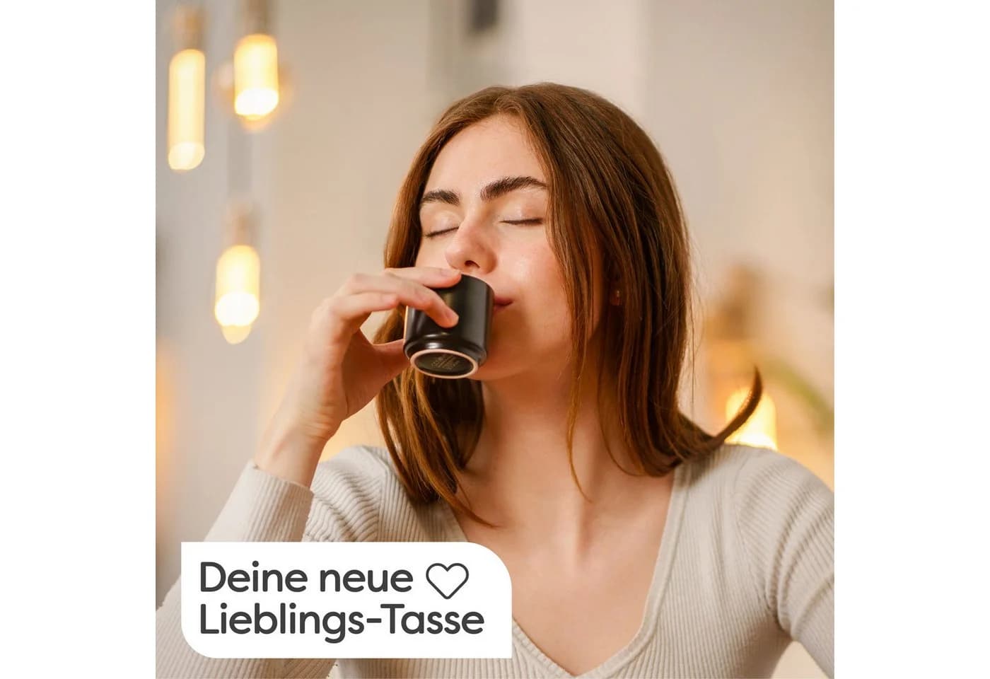 Cosumy Espressotasse 4er Set Schwarz Keramik Stapelbar - Bild 3