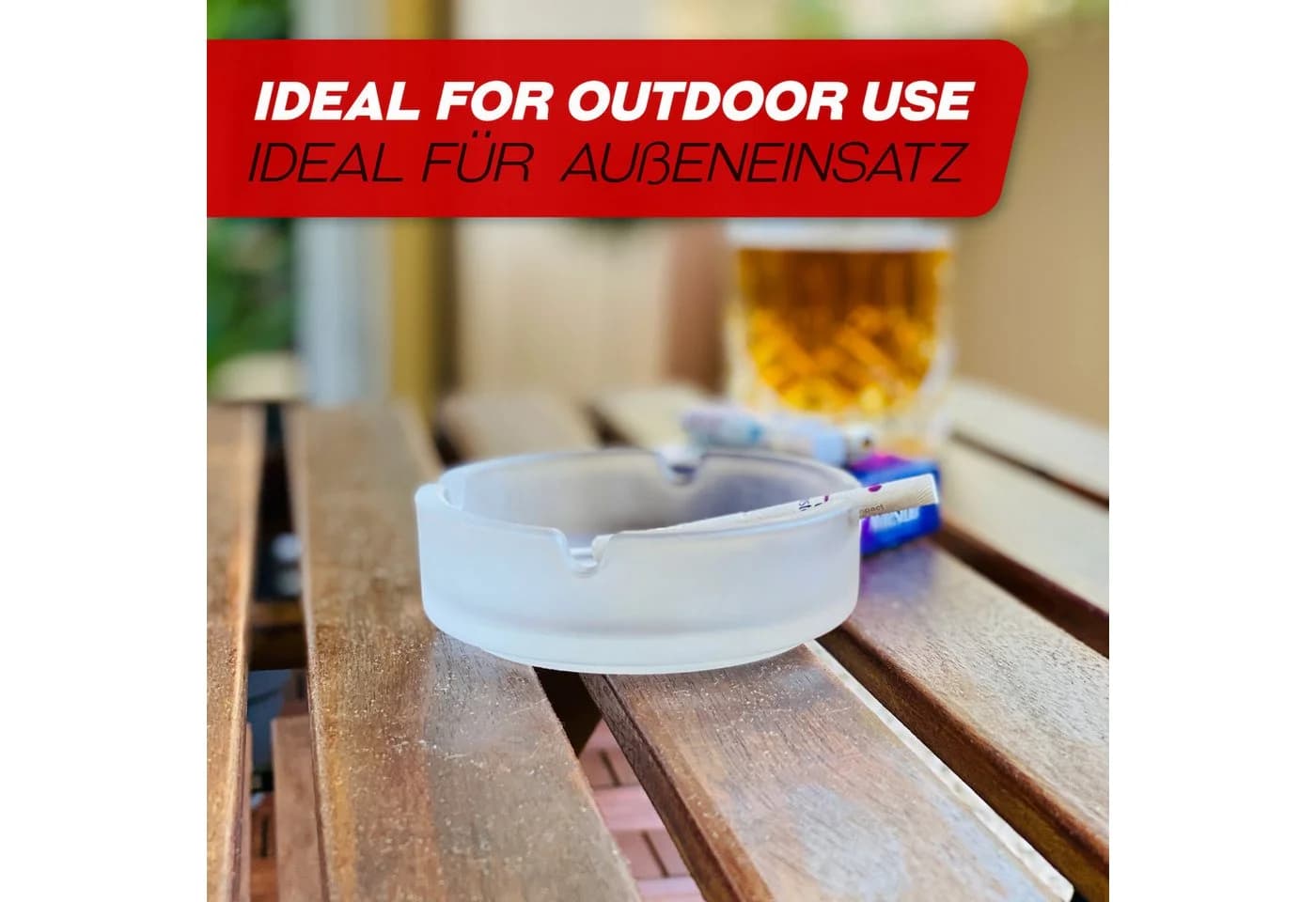 Praknu Aschenbecher 6er Set Glas Matt Rund - Bild 3