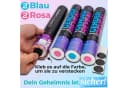 Praknu Konfetti Gender Reveal Kanone 2 Rosa & 2 Blau Biologisch Abbaubar Bild 3