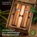 Praknu Salz- und Pfeffermühle aus massivem Akazienholz mit Keramikmahlwerk Bild 5