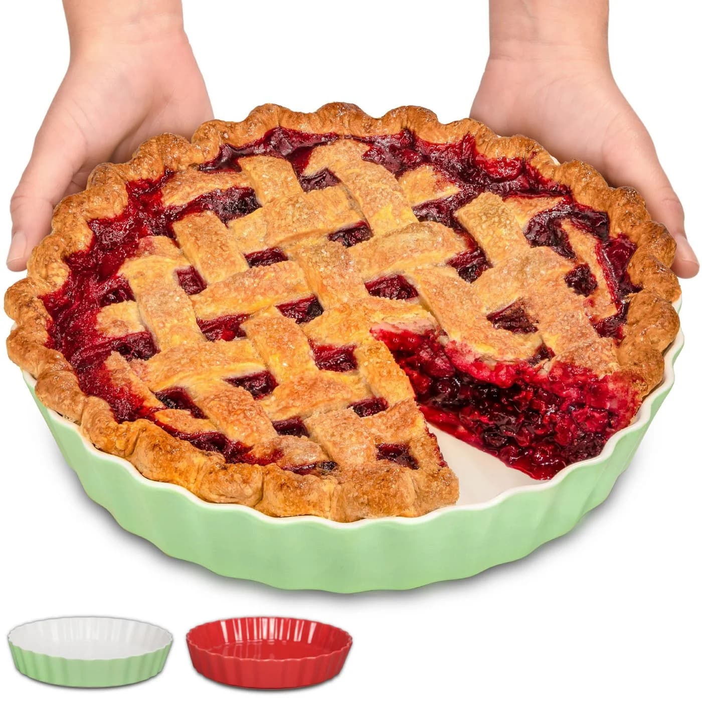 Praknu Keramik-Tarteform 28cm Grün Antihaft - Bild 2