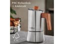 Cosumy Espressokocher Edelstahl Eichenholz Induktionsgeeignet 300ml Bild 3