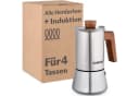 Cosumy Espressokocher Induktionsgeeignet FSC Eichenholz Silber Bild 2