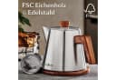 Cosumy Teekanne mit Sieb & Untersetzer Edelstahl FSC Holz Induktion 1,2l Bild 3